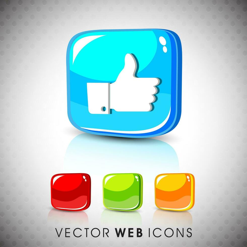 Glossy Web Icons. vector
