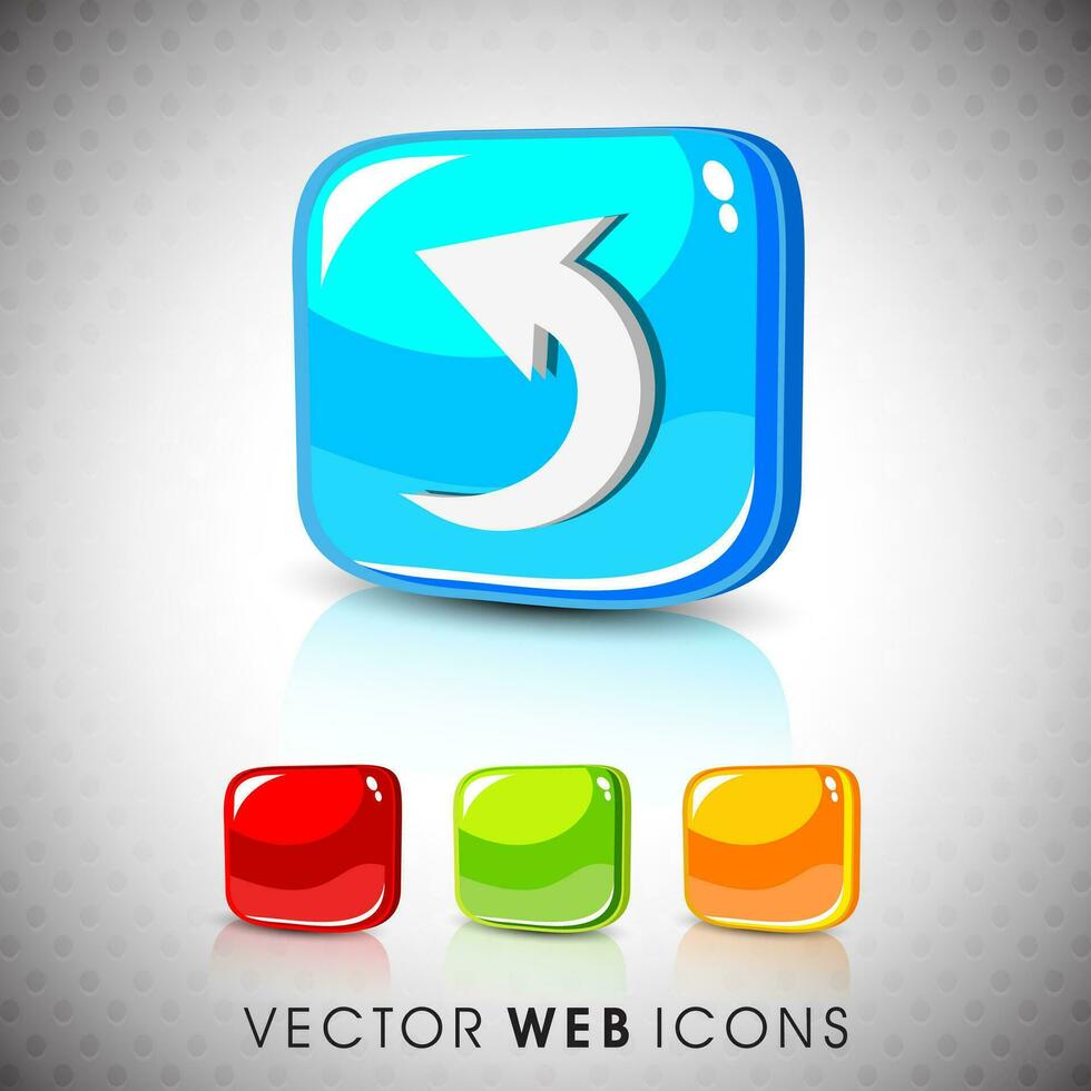 Glossy Web Icons. vector