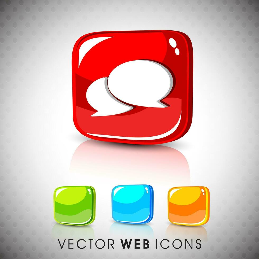 Glossy web icons vector