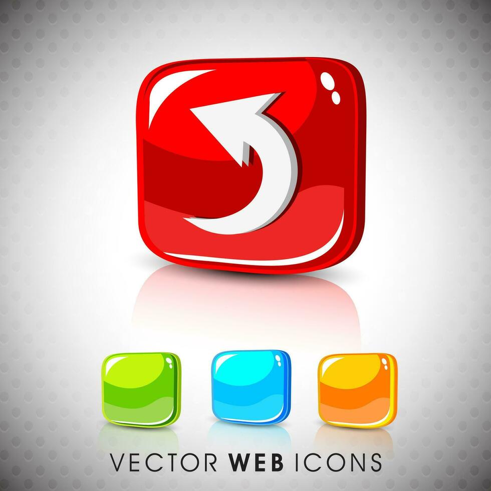 Glossy Web Icons vector