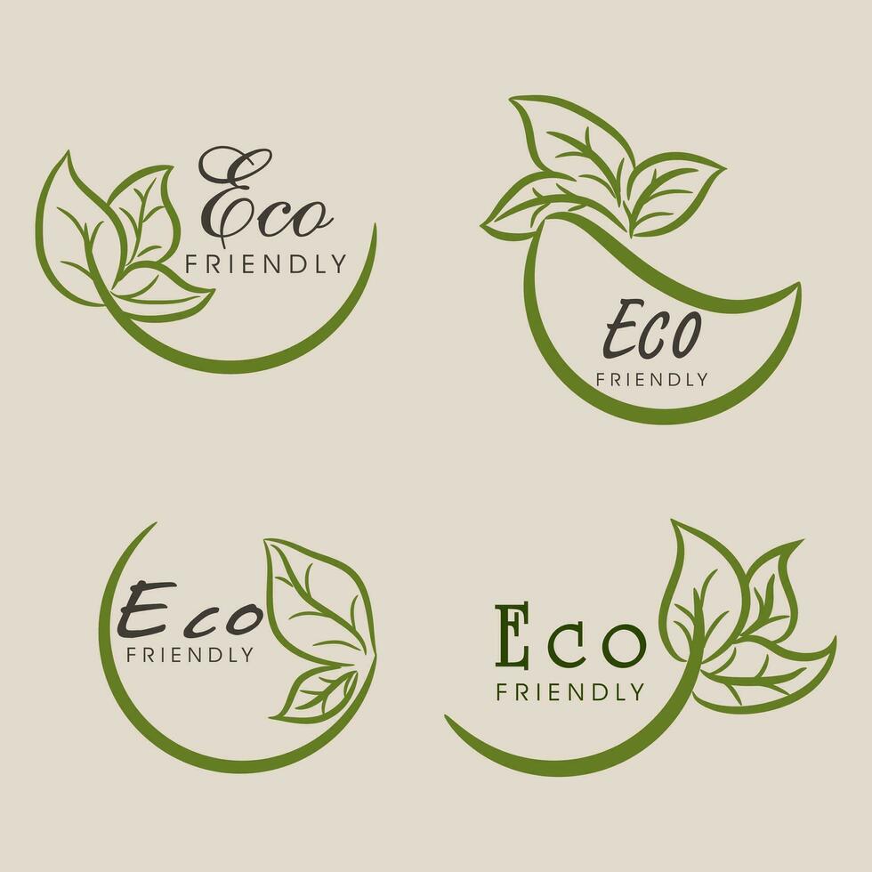 Nature slogans with leaves vector