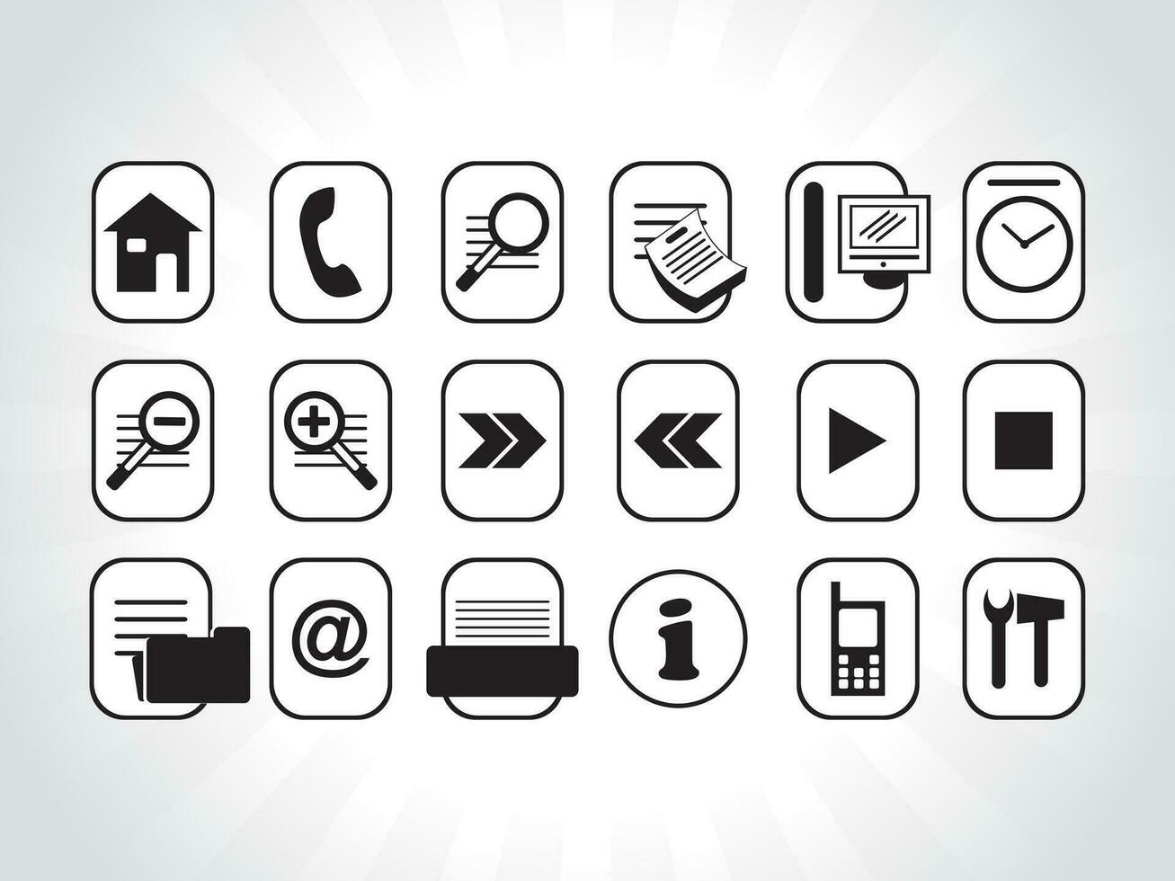 Web mail icons set for websites, web applications. email applications or server Icons. vector