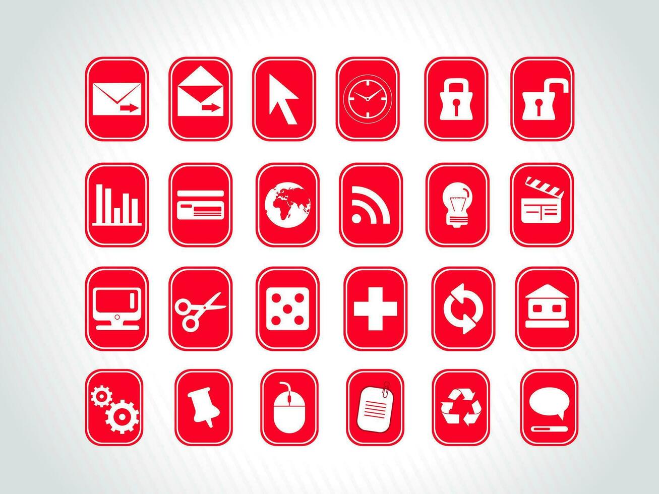 web mail icons set for websites, web applications. email applications or server Icons. vector
