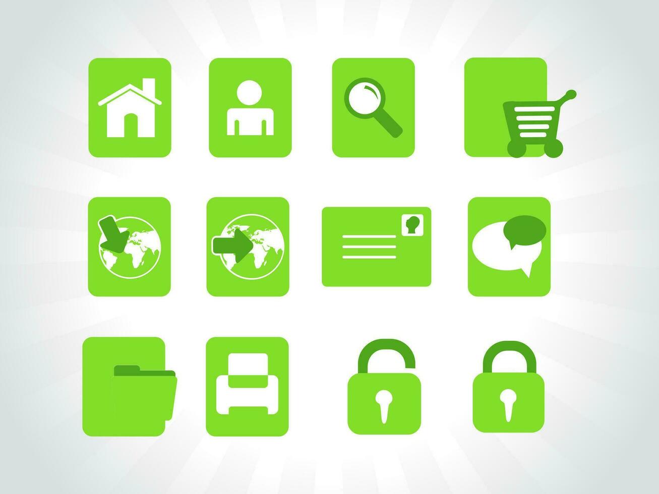 web mail icons set for websites, web applications. email applications or server Icons. vector