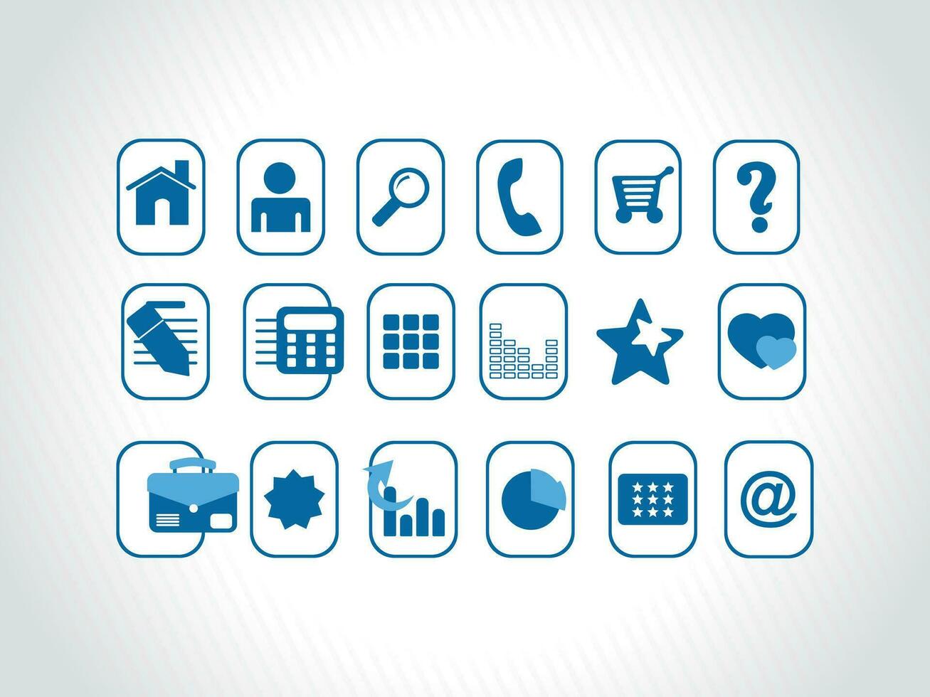 web mail icons set for websites, web applications. email applications or server Icons. vector