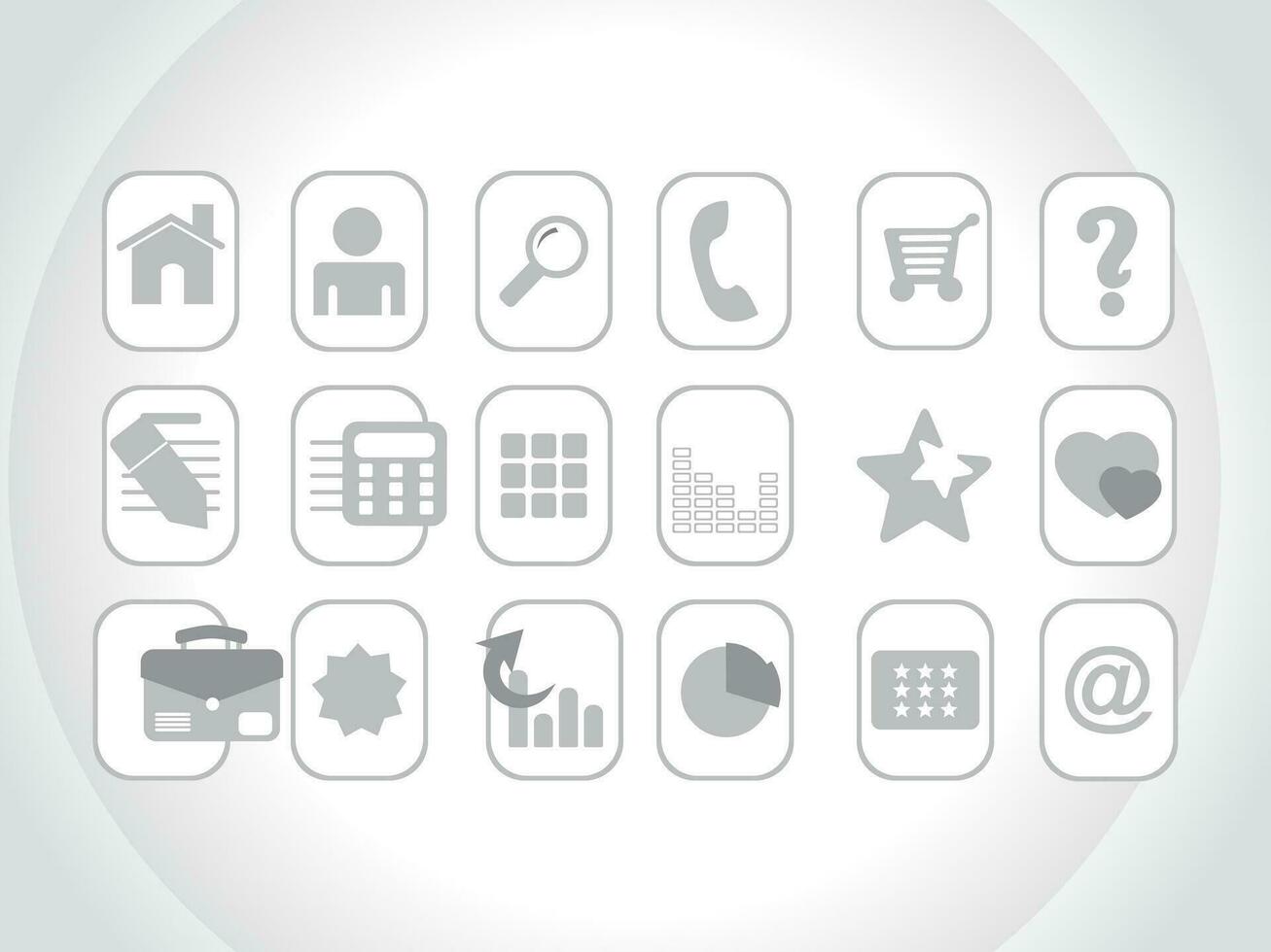 web mail icons set for websites, web applications. email applications or server Icons. vector