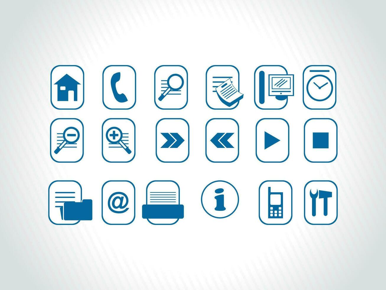 web mail icons set for websites, web applications. email applications or server Icons. vector