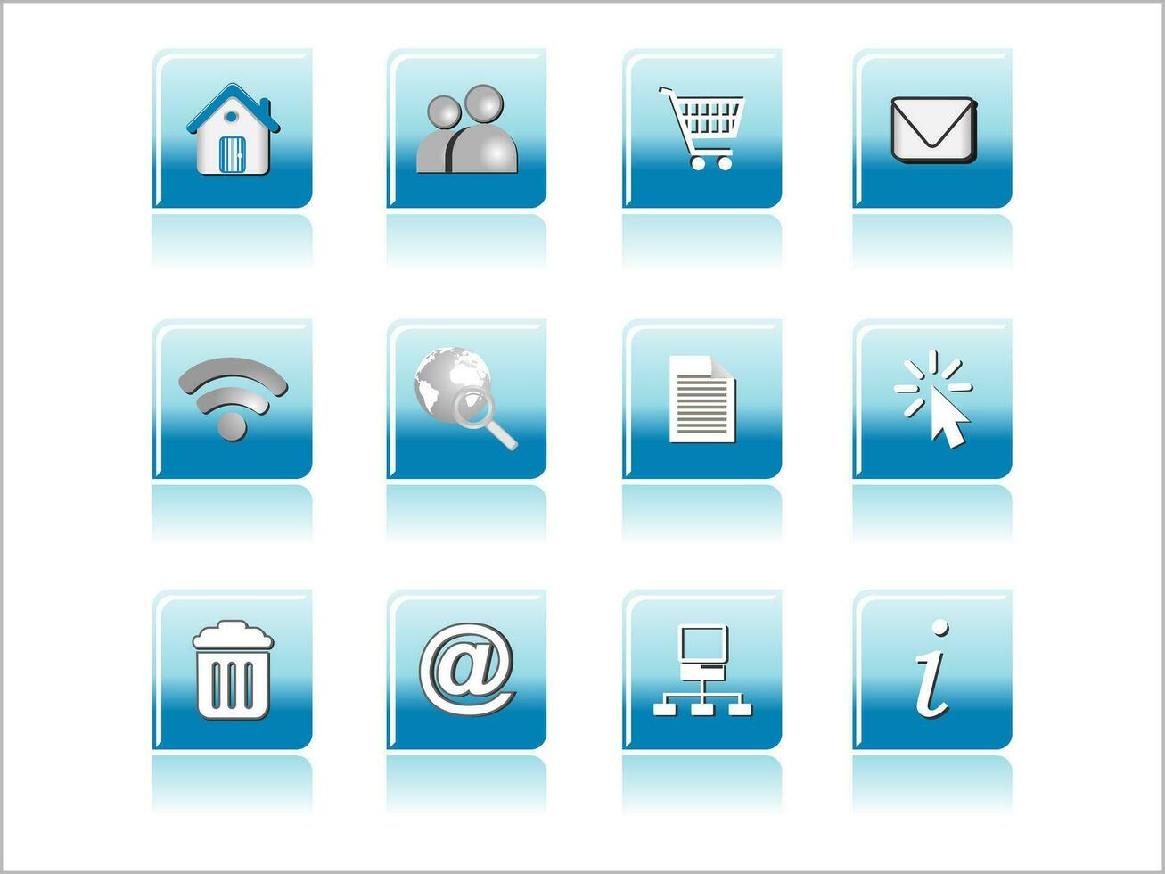 web mail icons set for websites, web applications. email applications or server Icons. vector