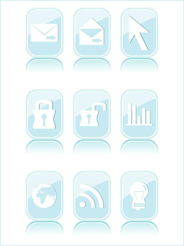 web mail icons set for websites, web applications. email applications or server Icons. vector