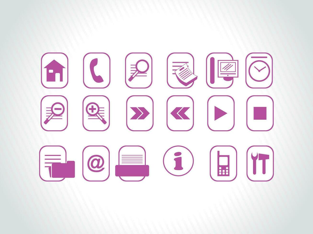 web mail icons set for websites, web applications. email applications or server Icons. vector