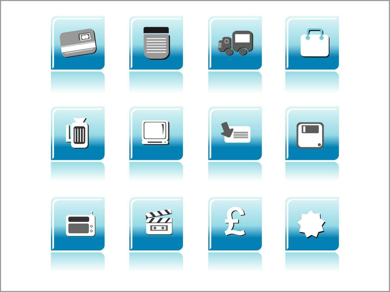 web mail icons set for websites, web applications. email applications or server Icons. vector