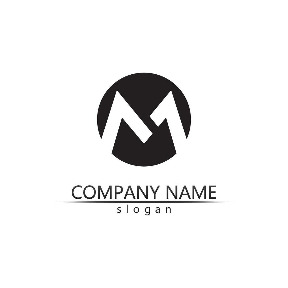 M Letter Logo Template vector