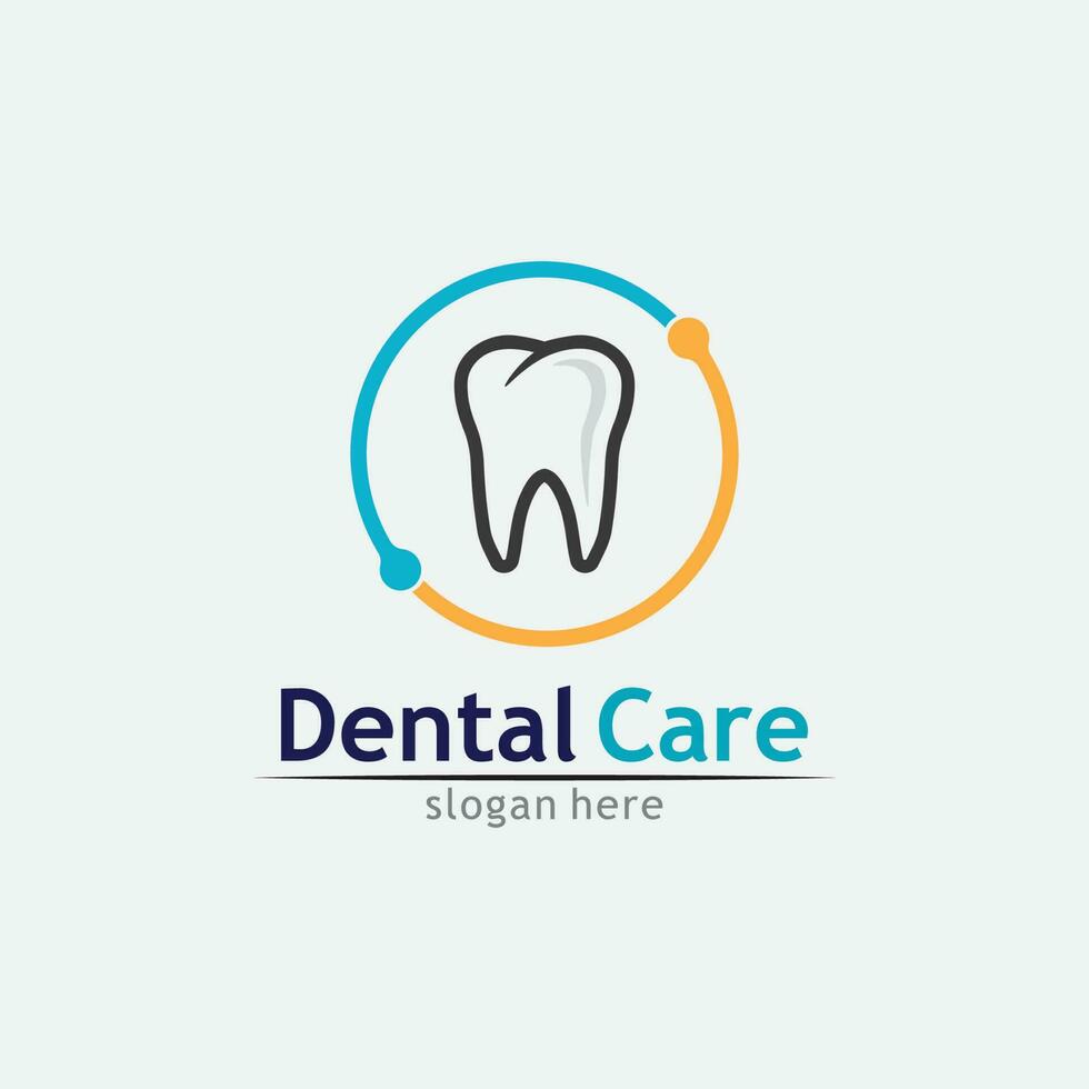 Ilustración de vector de plantilla de logotipo dental