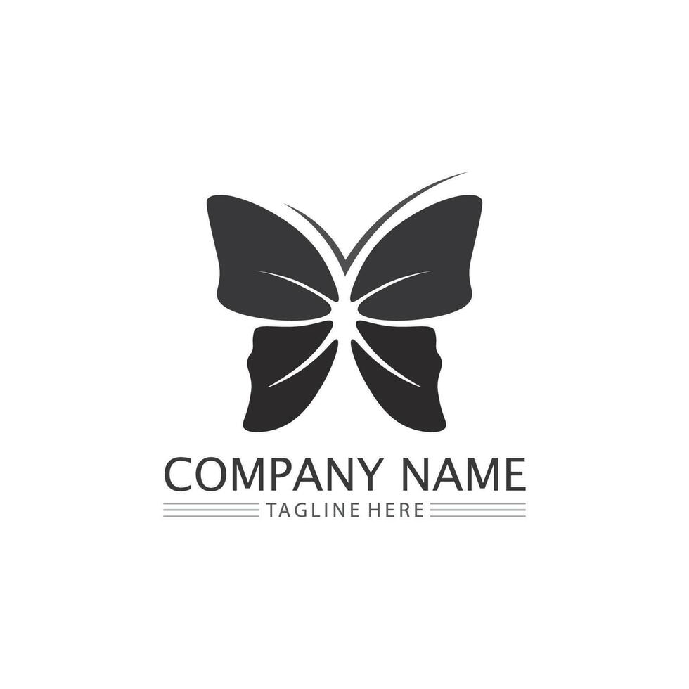 Vector Butterfly conceptual simple, colorful icon. Logo. Vector illustration