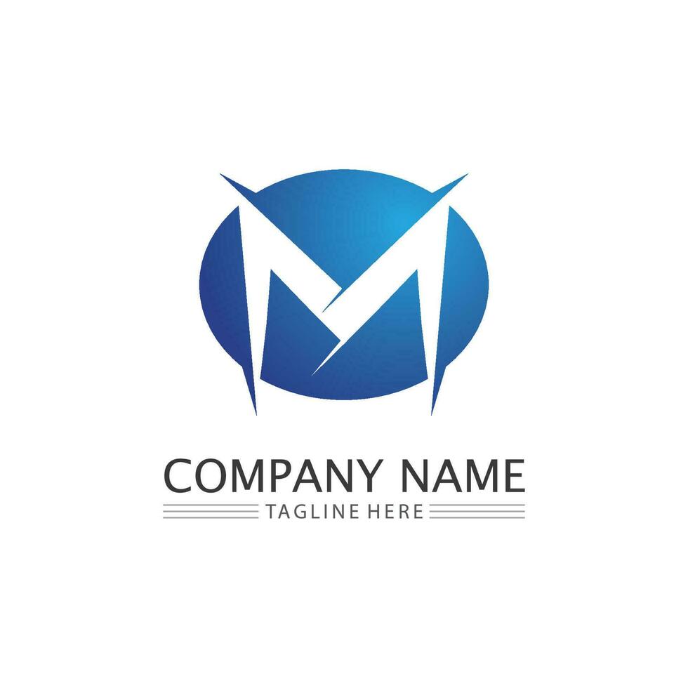 M Letter Logo Template vector