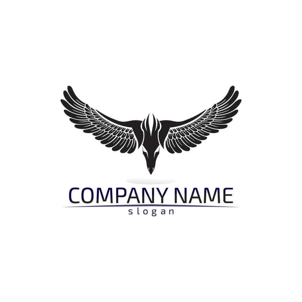 Falcon Wings Logo Template vector icon logo design app