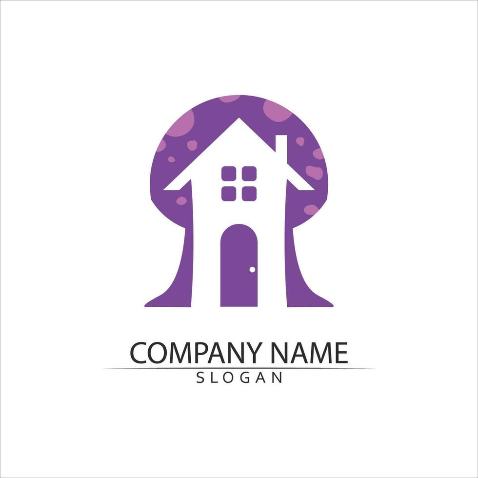 Real estate and home buildings vector logo icons template