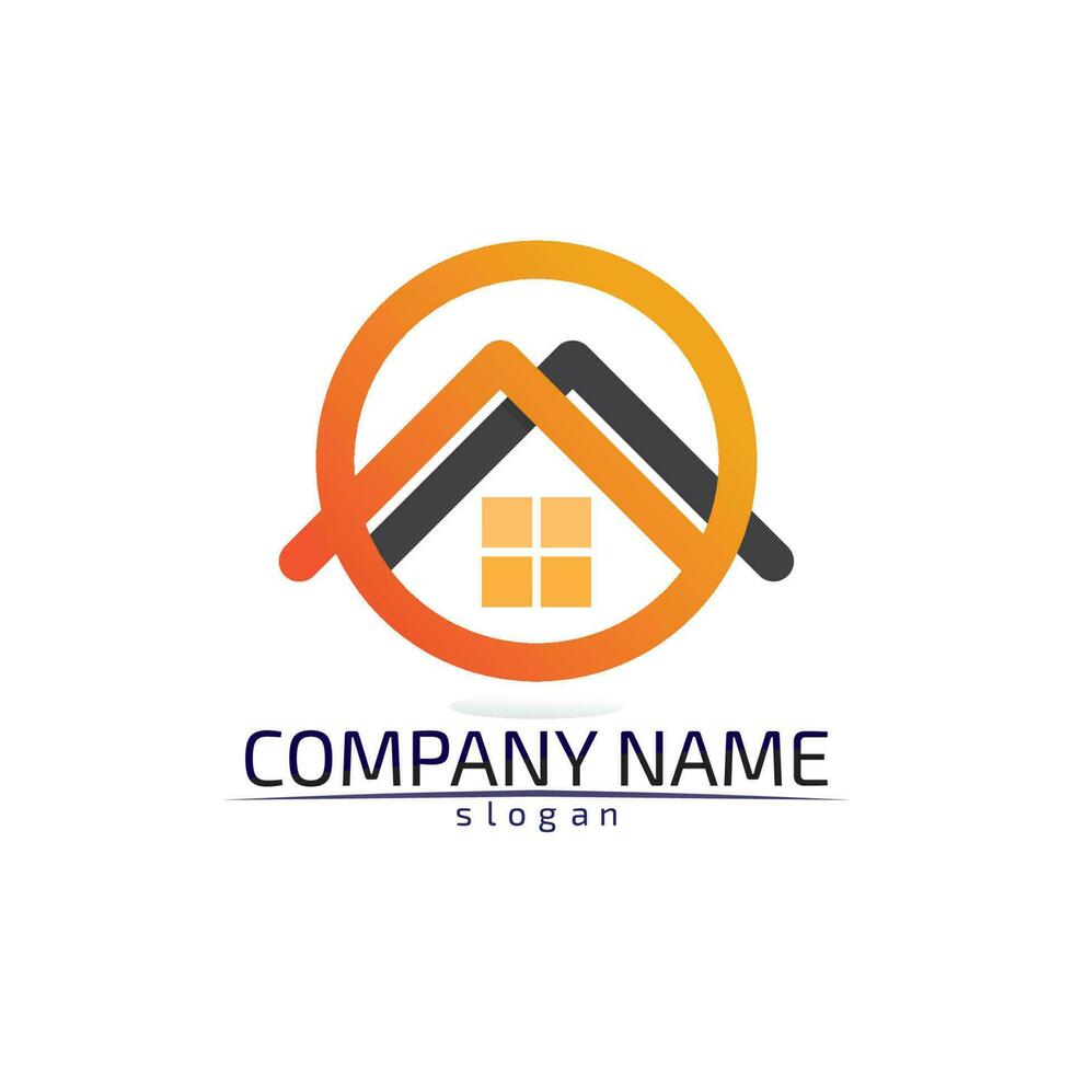 Real estate and home buildings logo icons template vector