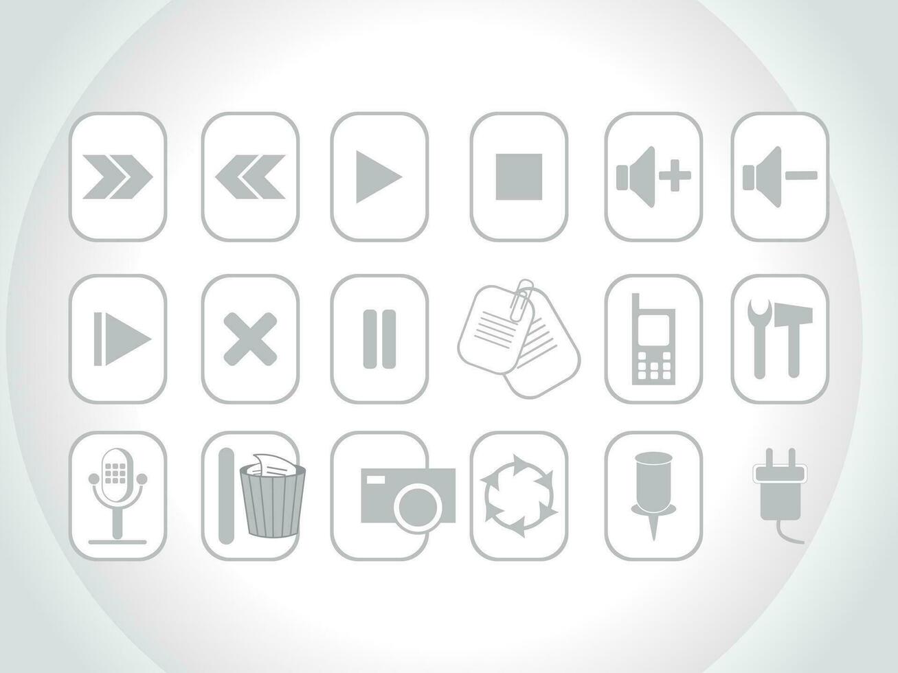 Button icon set vector