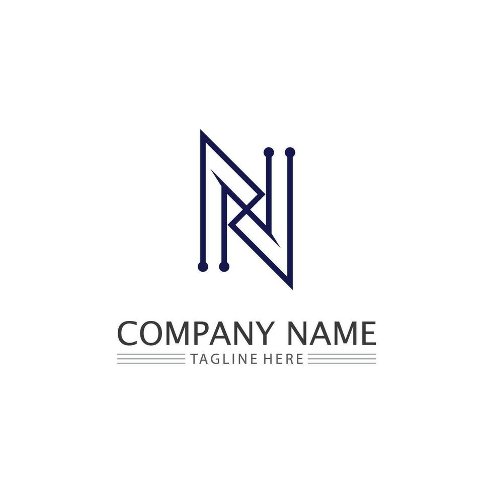 N Letter Logo Template vector