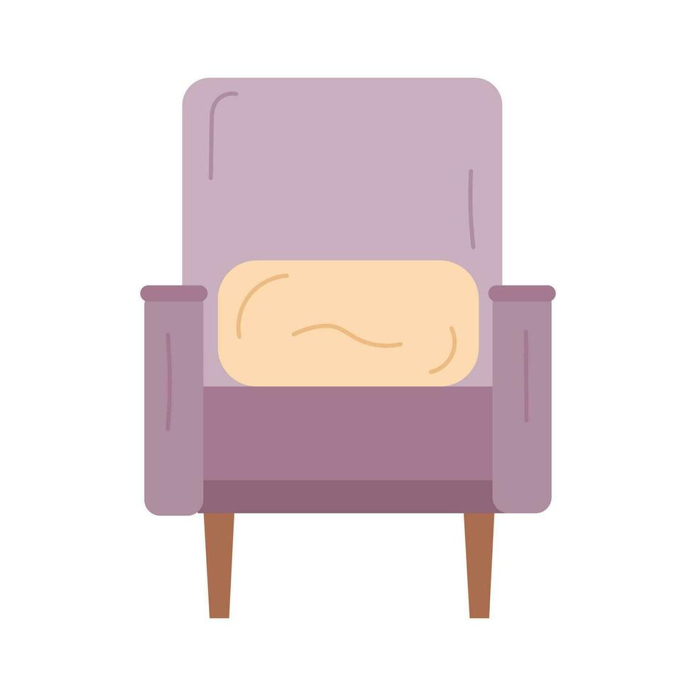 Upholstered furniture for the house, an armchair. vector