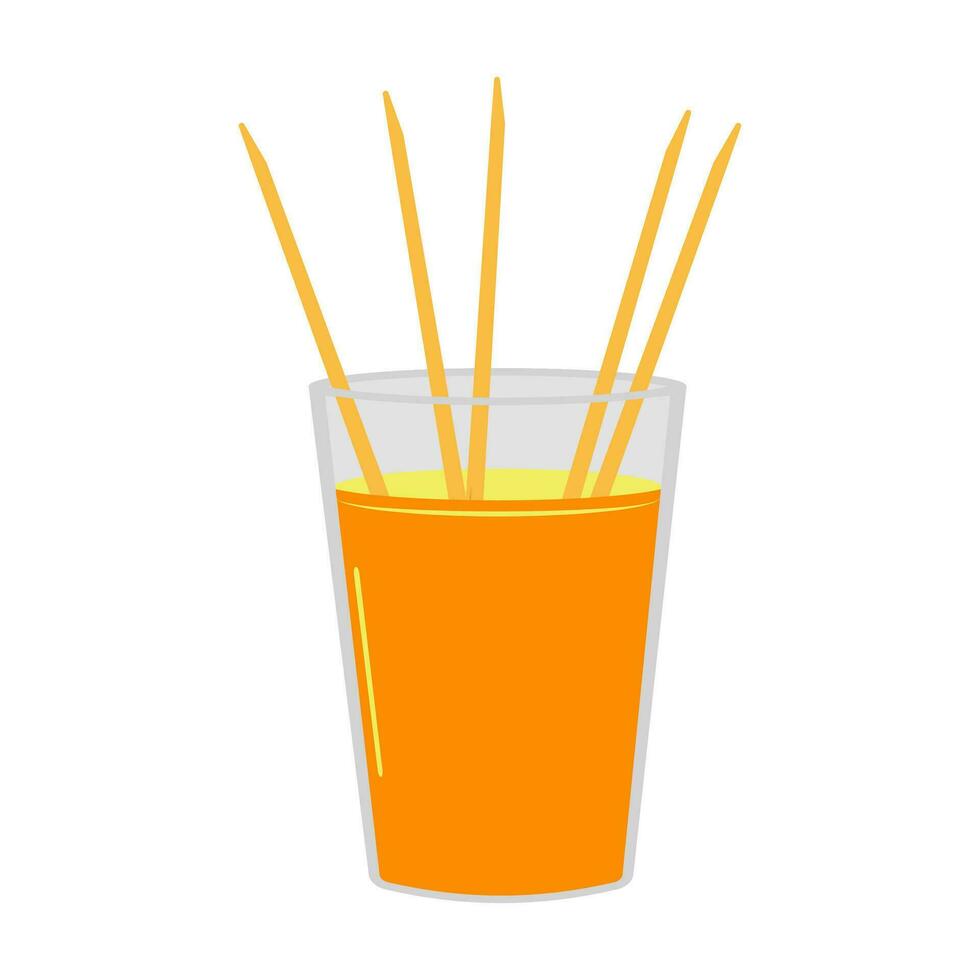 Aroma sticks with fruit filling. Home interior. vector