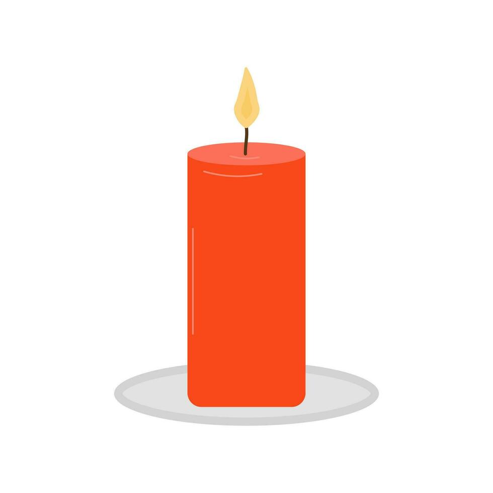 Flat illustration of typical scented wax candle. vector