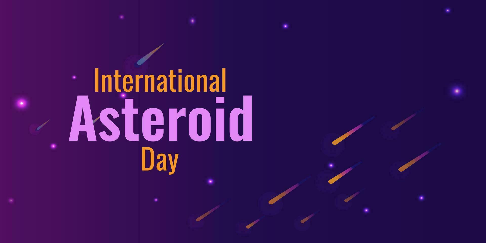 International Asteroid Day. Concept of the holiday vector