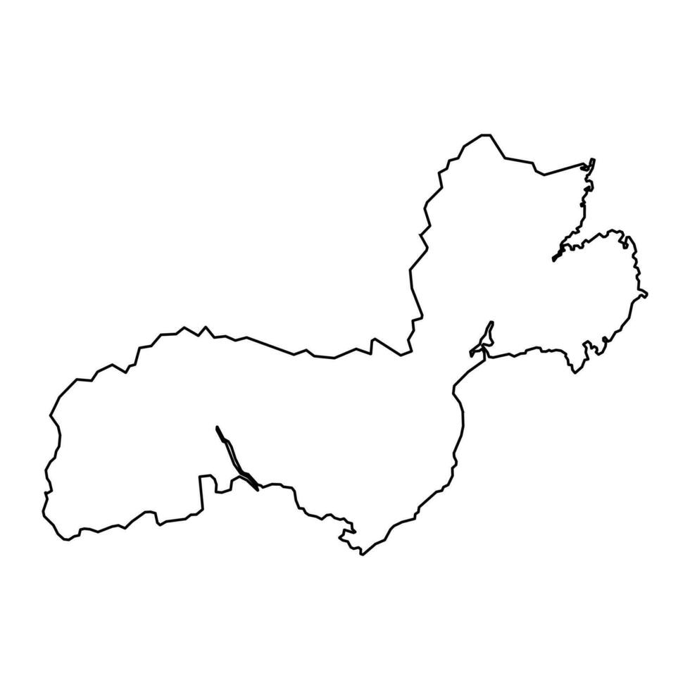 nuevo, mañana y abajo mapa, administrativo distrito de del Norte Irlanda. vector ilustración.