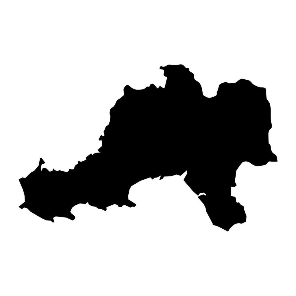 West Glamorgan county, Wales. Vector illustration.