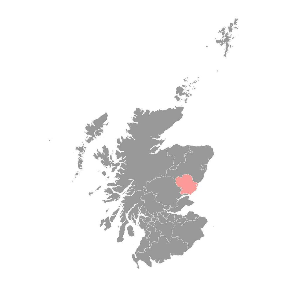 angus mapa, Consejo zona de Escocia. vector ilustración.