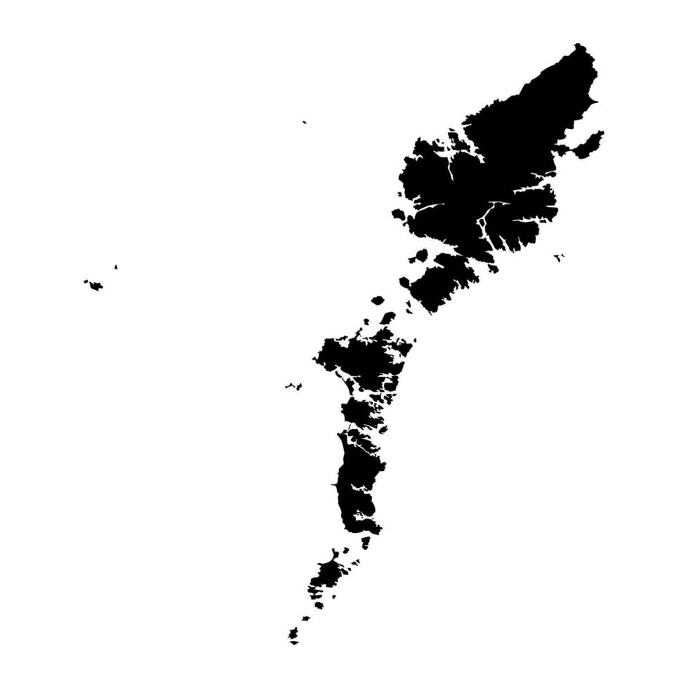 Outer Hebrides map, council area of Scotland. Vector illustration.