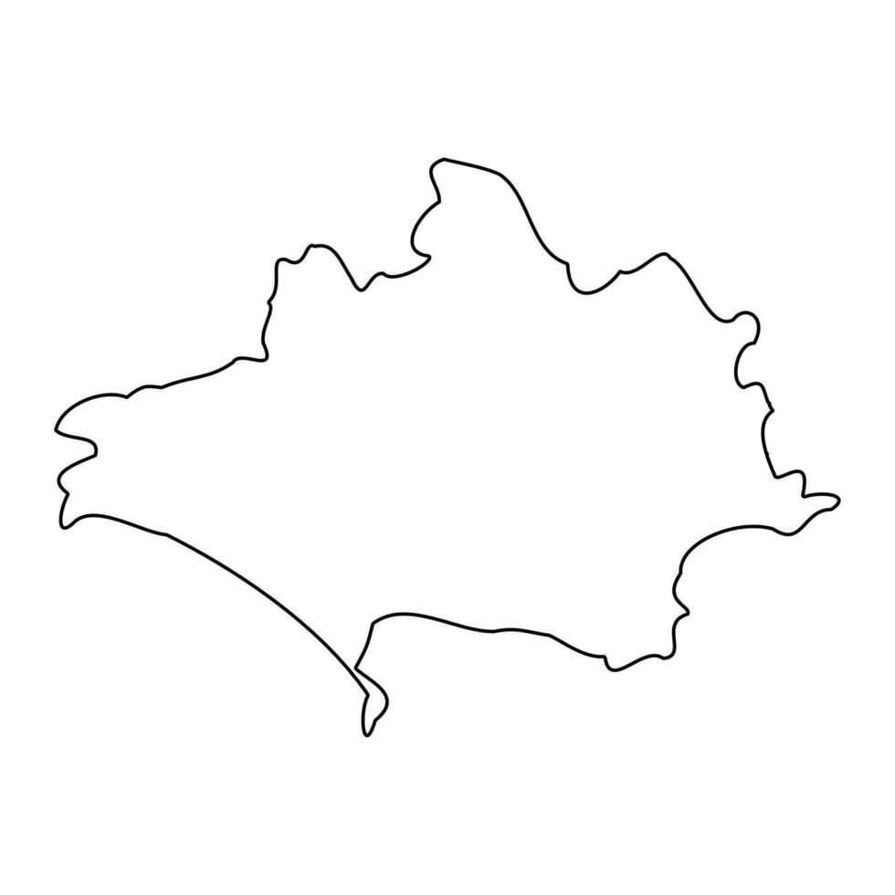 Dorset map, ceremonial county of England. Vector illustration.