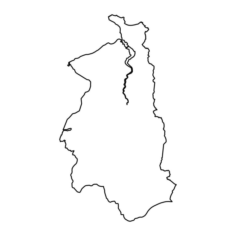 District of Aberconwy map, district of Wales. Vector illustration.