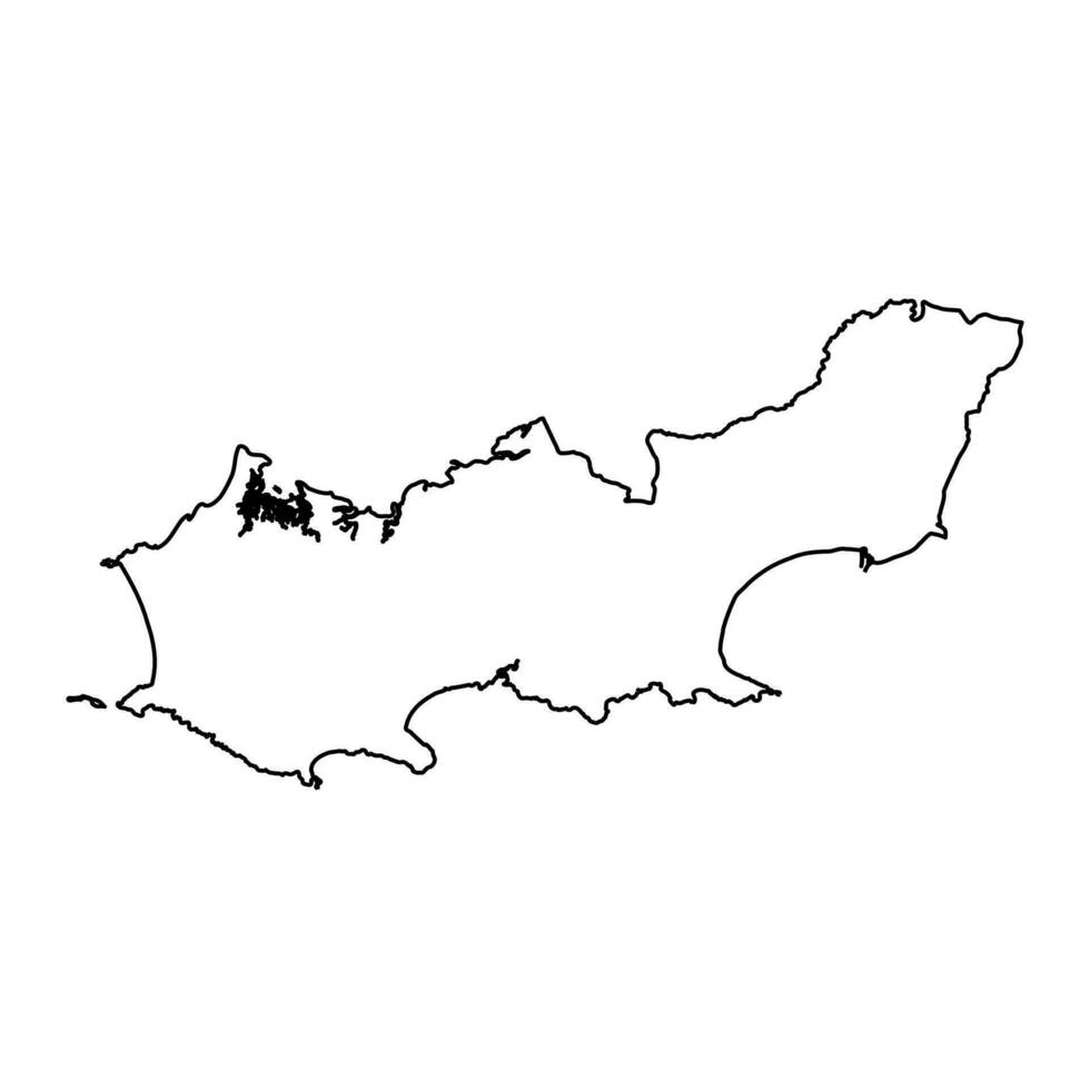 distrito de Swansea mapa, distrito de Gales. vector ilustración.