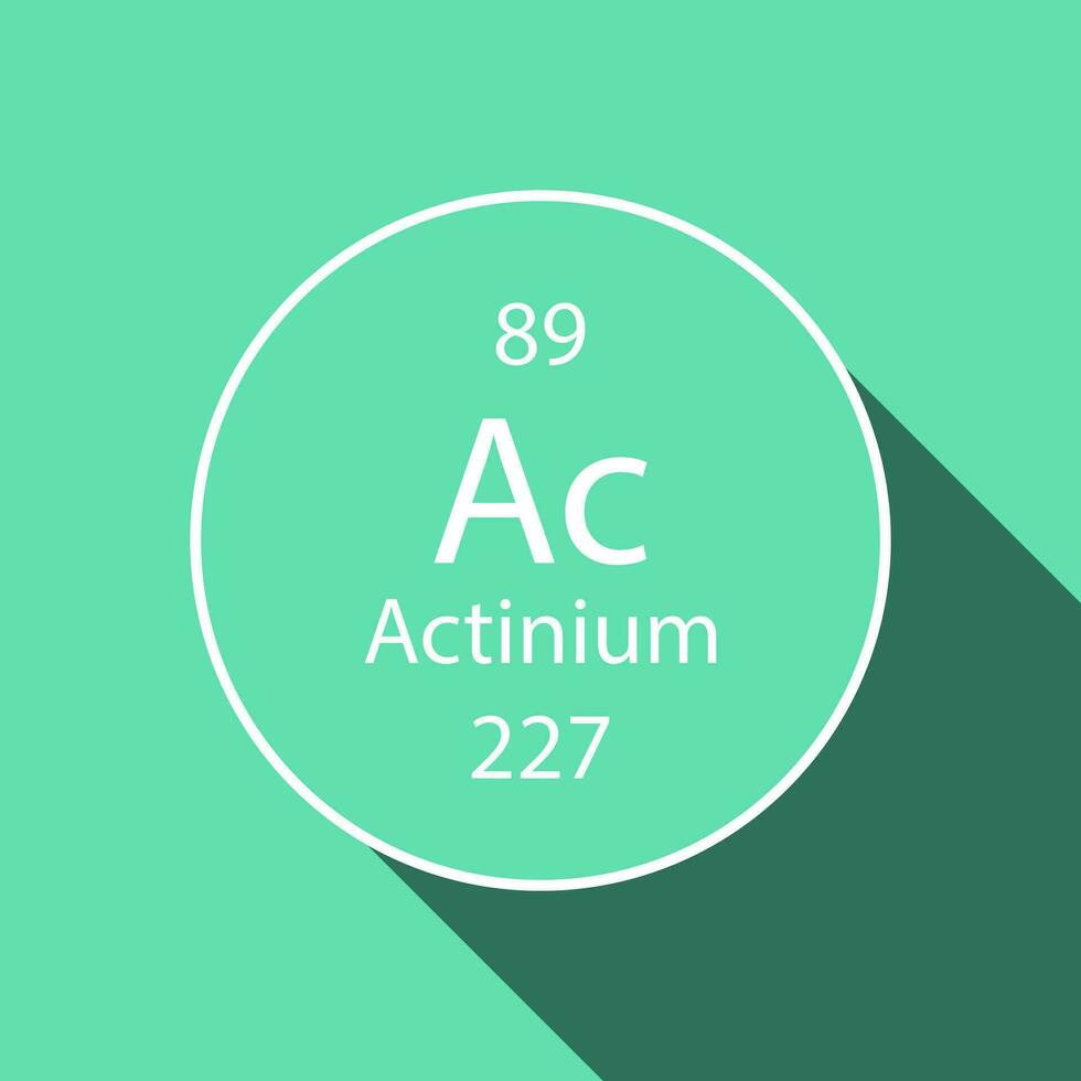 Actinium symbol. Chemical element of the periodic table. Vector illustration.