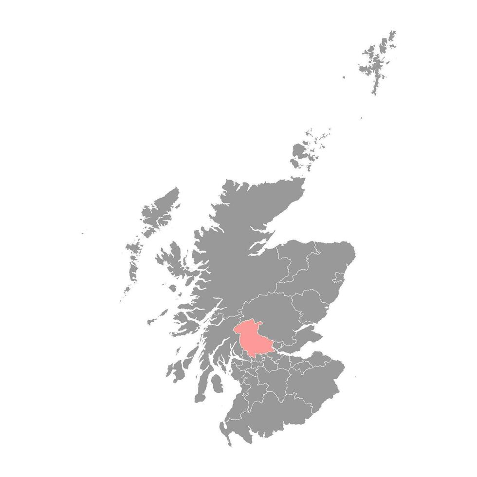 Stirling mapa, Consejo zona de Escocia. vector ilustración.