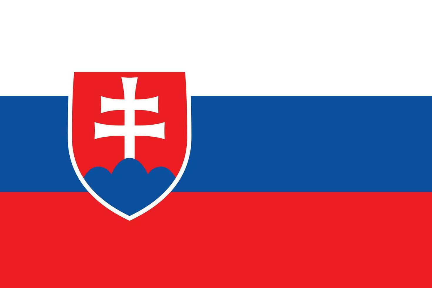 bandera de eslovaquia, colores oficiales y proporción. ilustración vectorial vector