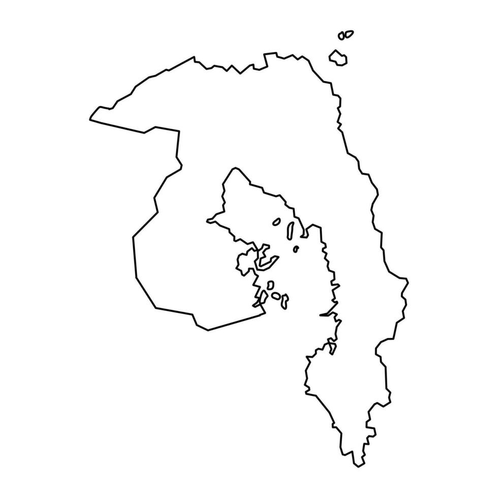 SDRA y norte abajo mapa, administrativo distrito de del Norte Irlanda. vector ilustración.