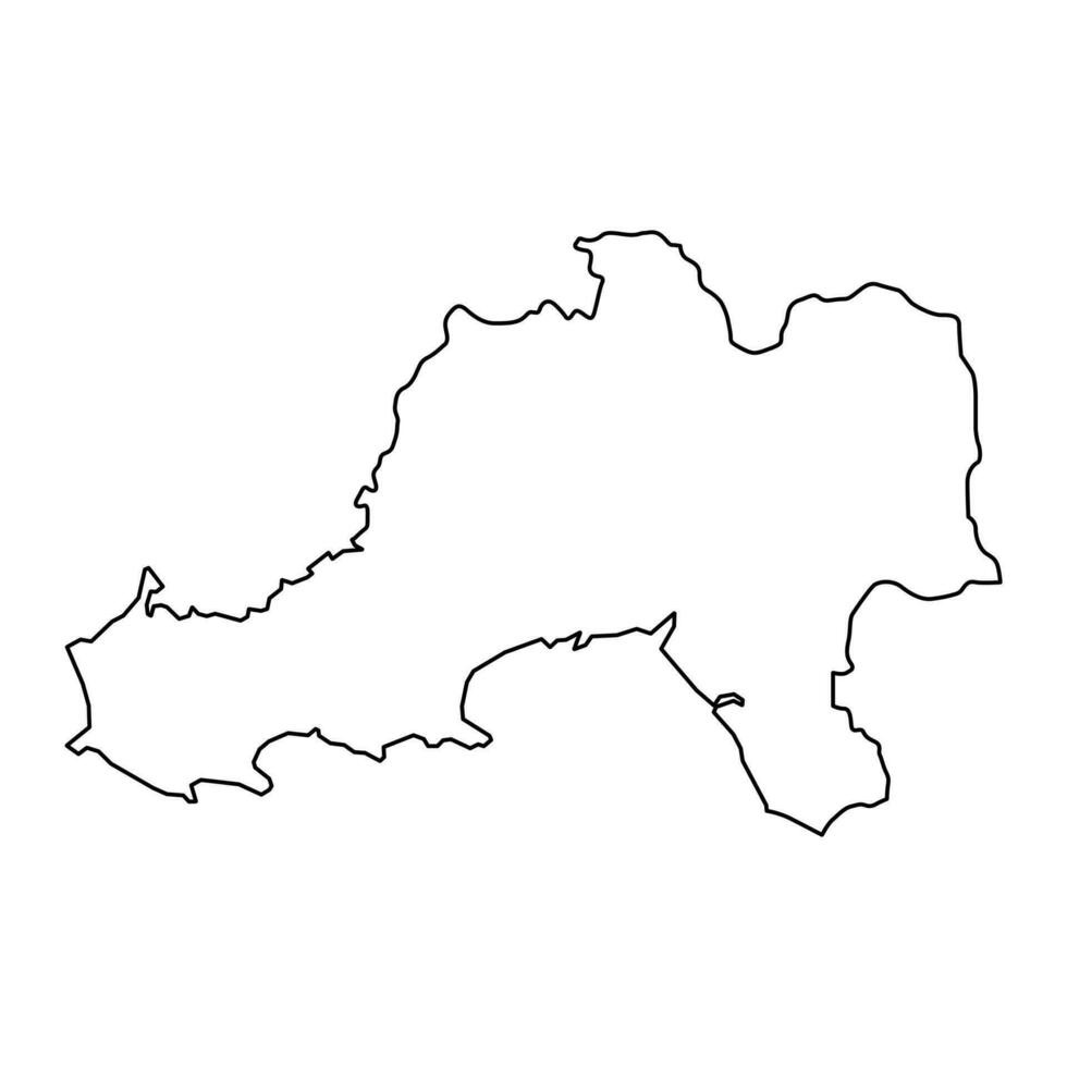 West Glamorgan county, Wales. Vector illustration.