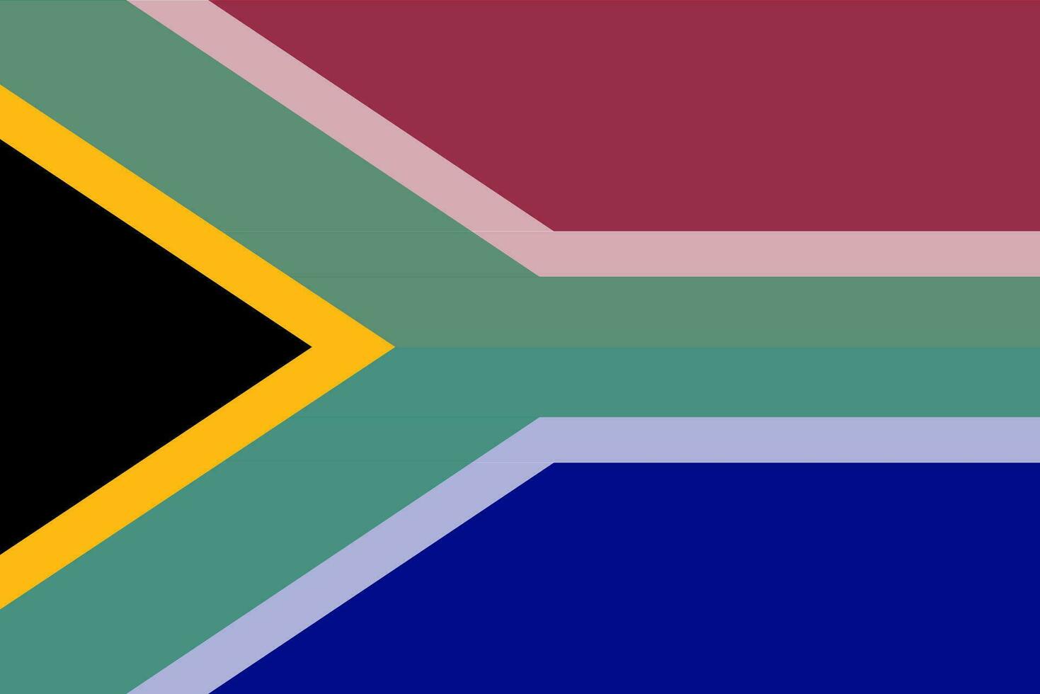South Africa flag, official colors and proportion. Vector illustration.