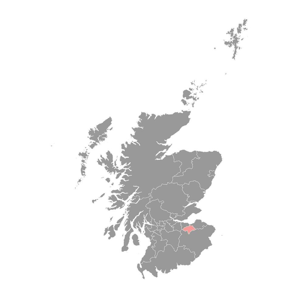 Midlothian mapa, Consejo zona de Escocia. vector ilustración.