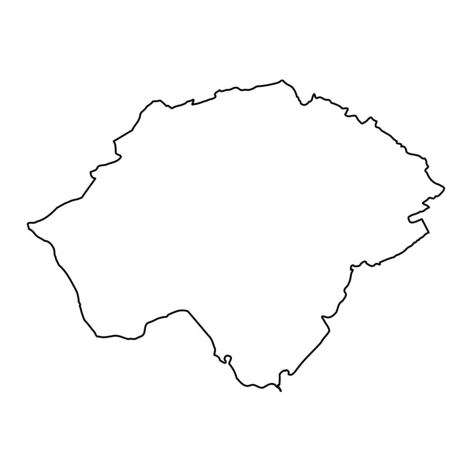 District of Cardiff map, district of Wales. Vector illustration.