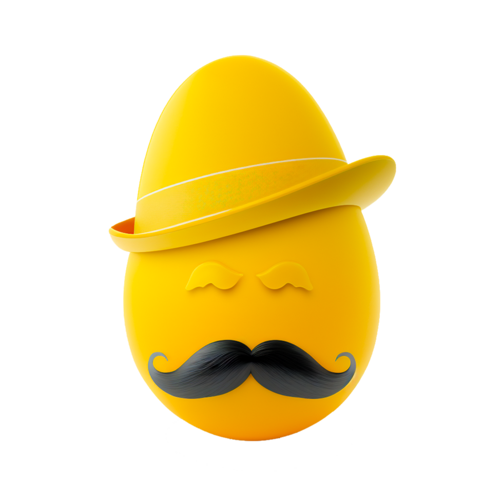Retro Easter Egg With Hat Emoji Illustration png