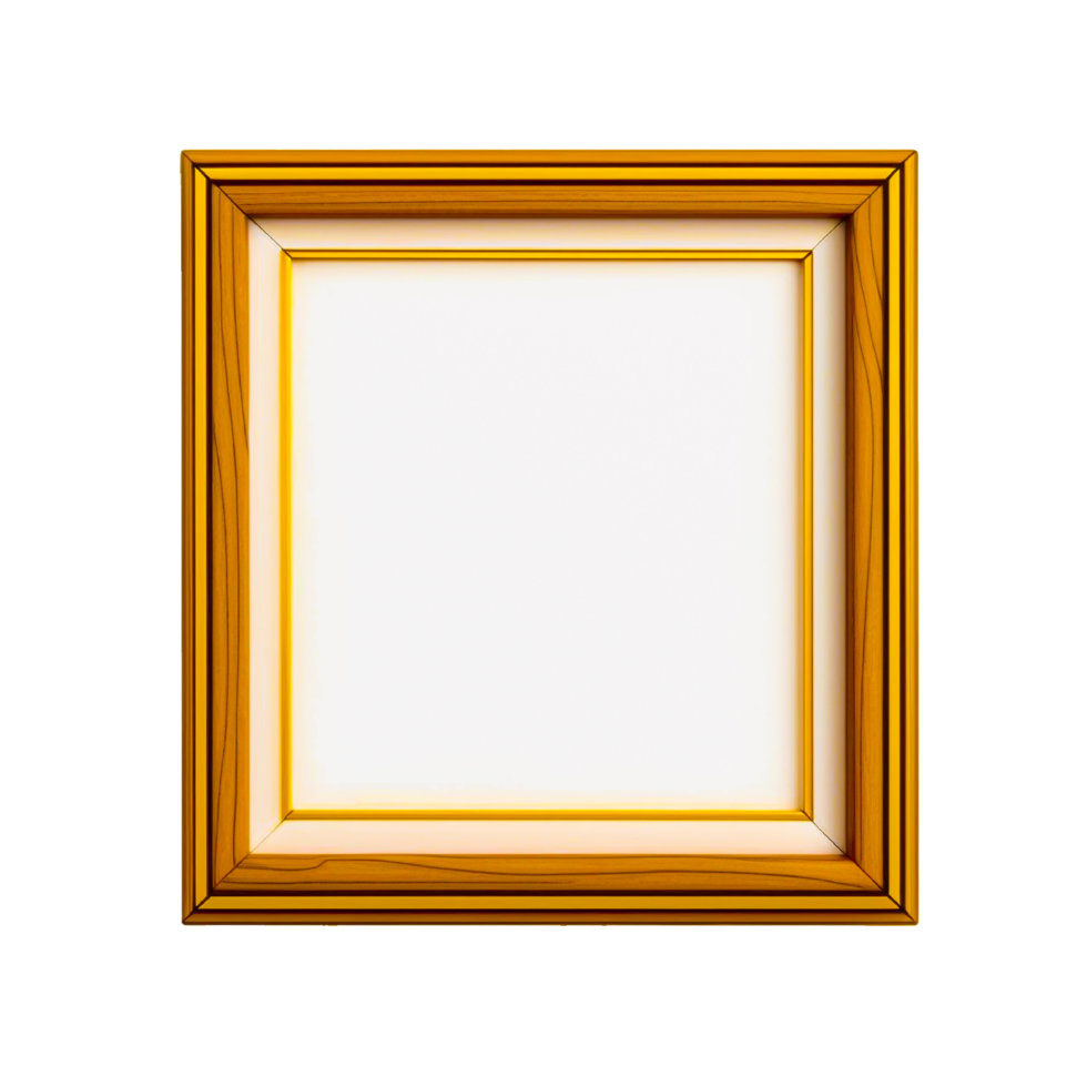 Golden frame png generative ai