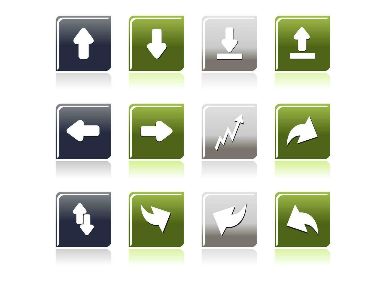 Button icon set vector