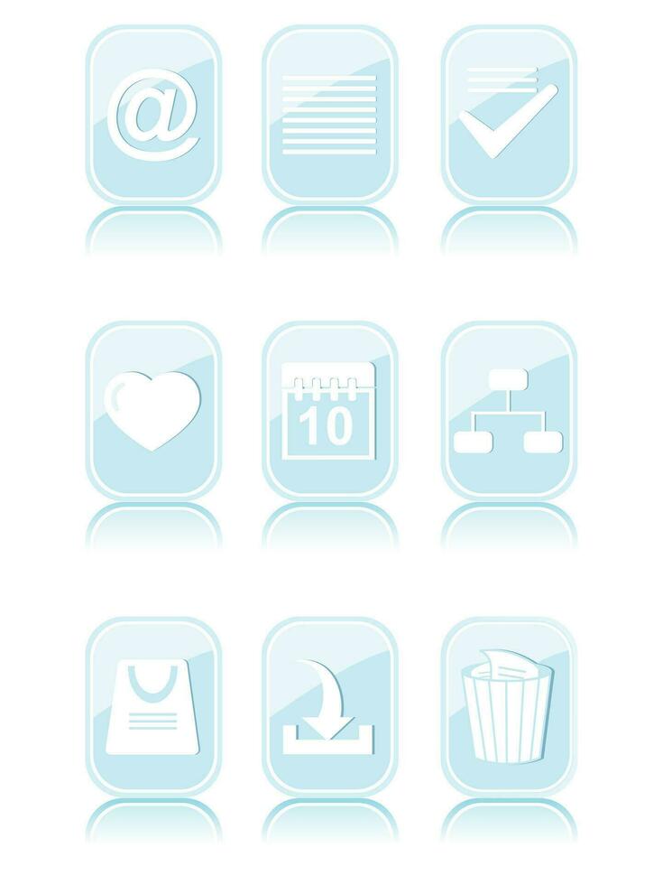 web correo íconos conjunto lata ser usado para sitios web, web aplicaciones correo electrónico aplicaciones o servidor íconos vector