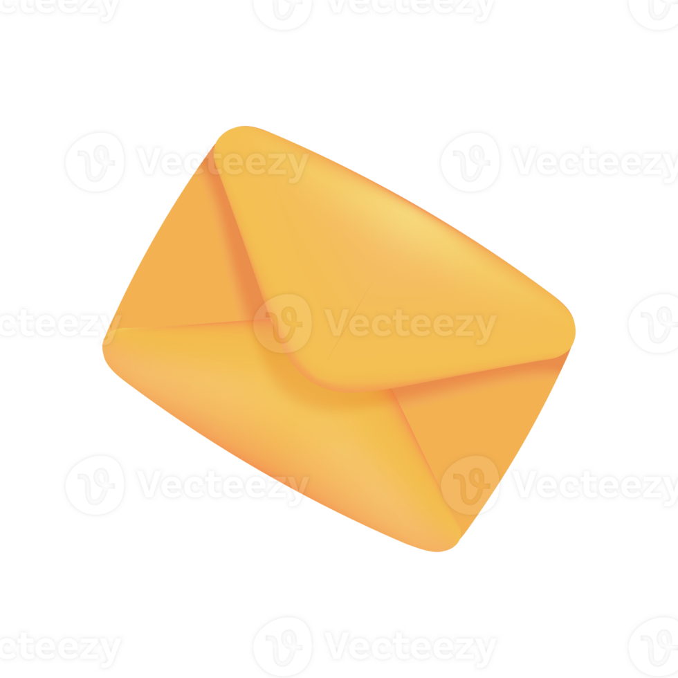 3d yellow envelope. Electronic mailing concept. online communication