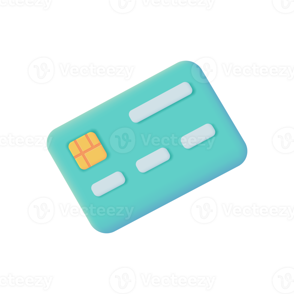 digital credit card money spending concept Cashless society. 3d illustration png