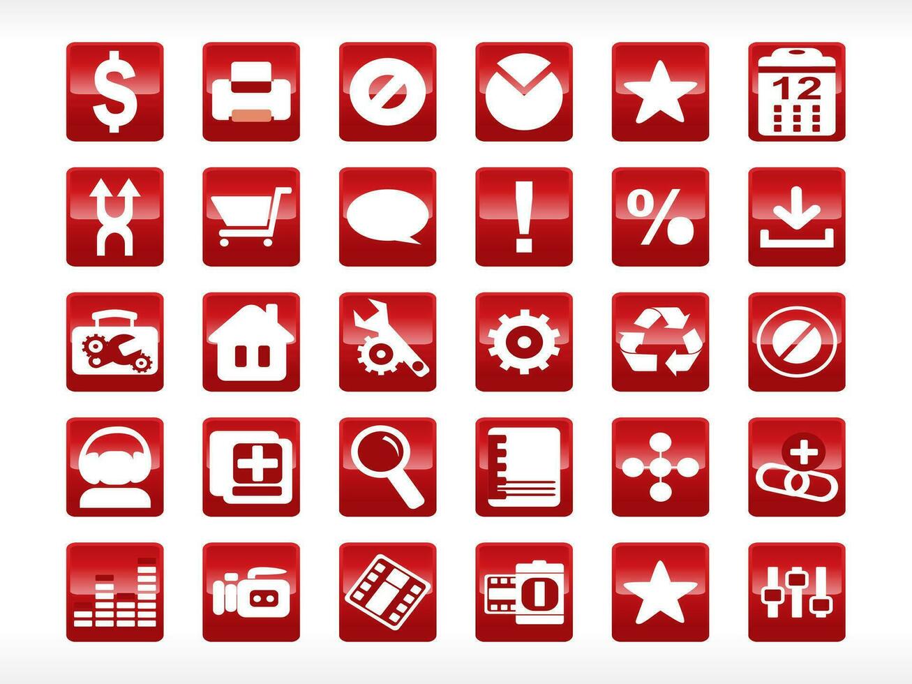 web mail icons set can be used for websites, web applications. email applications or server Icons vector
